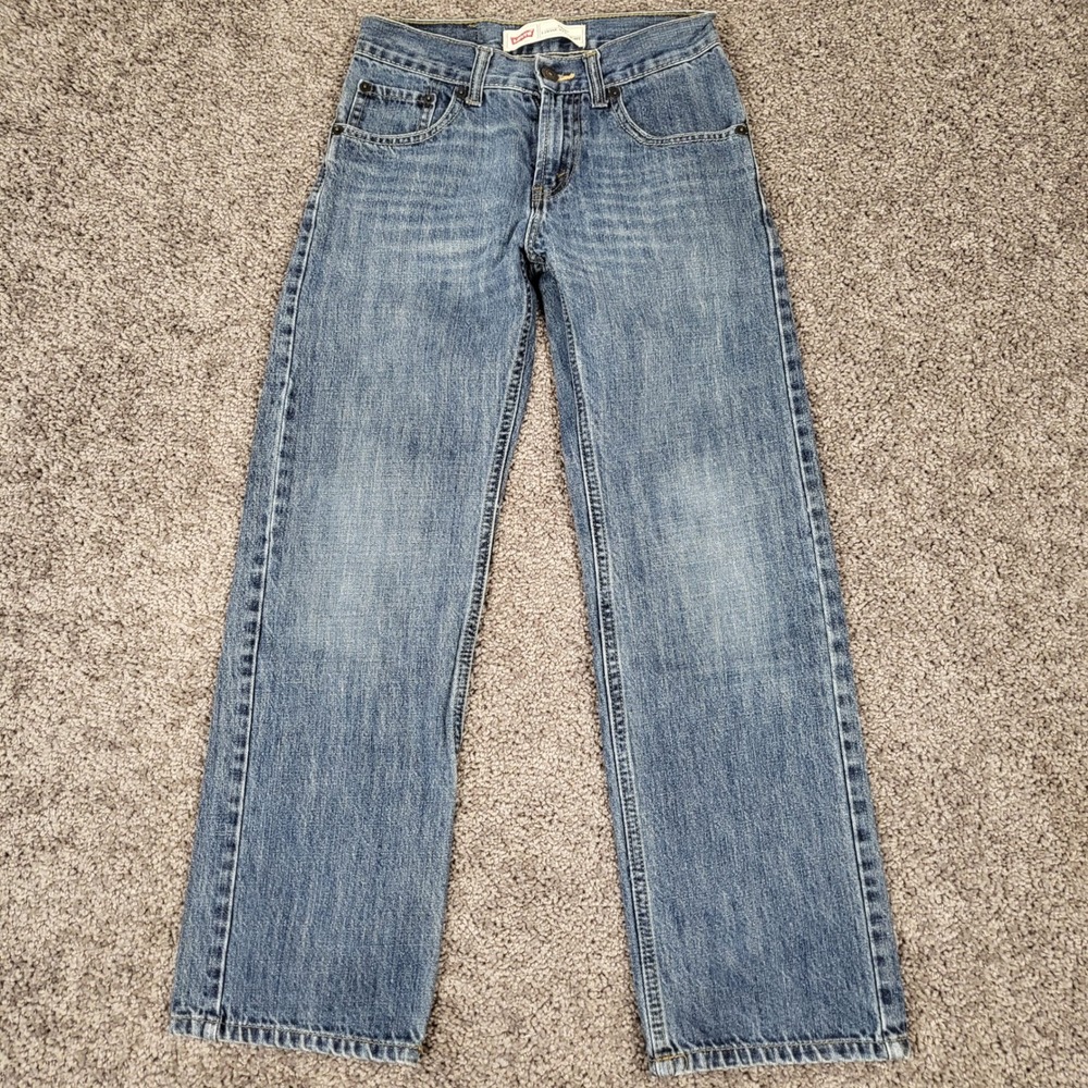 Levi's 569 Loose Straight Jeans Boys 12 Slim Blue Good Baggy Denim W24 L26